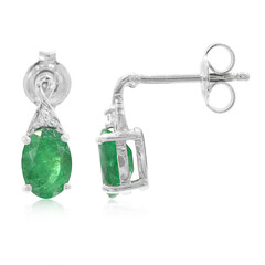 Bahia Emerald Silver Earrings