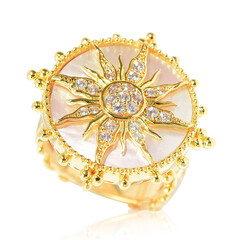 Mother of Pearl Silver Ring (Dallas Prince Designs)