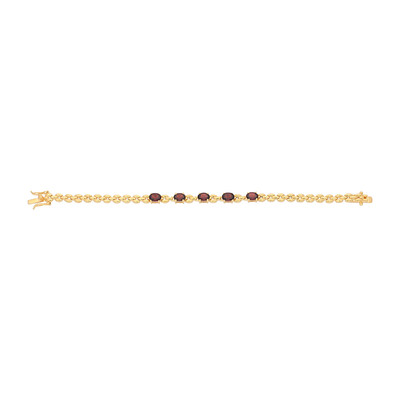 Red Garnet Silver Bracelet