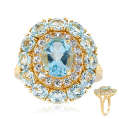 Sky Blue Topaz Silver Ring