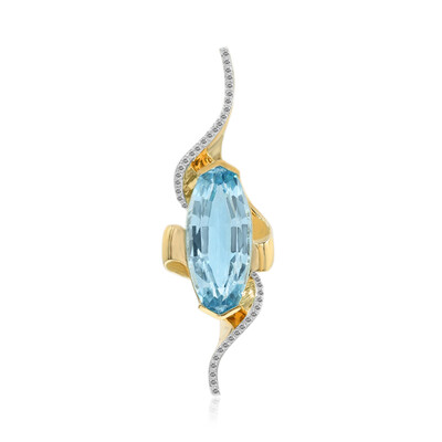 9K Sky Blue Topaz Gold Pendant (Adela Gold)