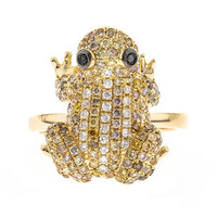 14K SI2 Fancy Diamond Gold Ring (CIRARI)