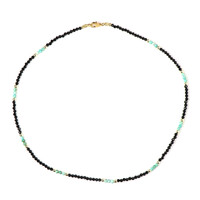 Black Spinel Silver Necklace