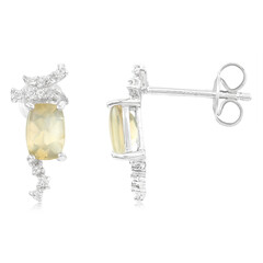Moon Sunstone Silver Earrings