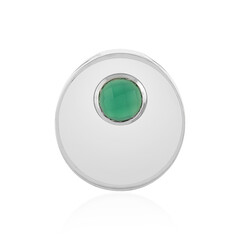 Green Chalcedony Silver Pendant