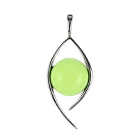 Colombian green Amber Silver Pendant