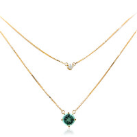 9K Muzo Colombian Emerald Gold Necklace (de Melo)