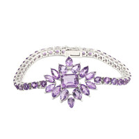 Amethyst Silver Bracelet