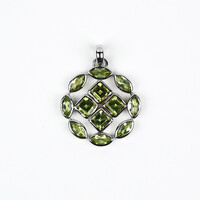 Peridot Silver Pendant