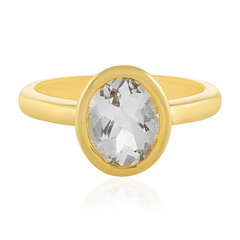 White Quartz Silver Ring