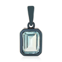 Sky Blue Topaz Silver Pendant