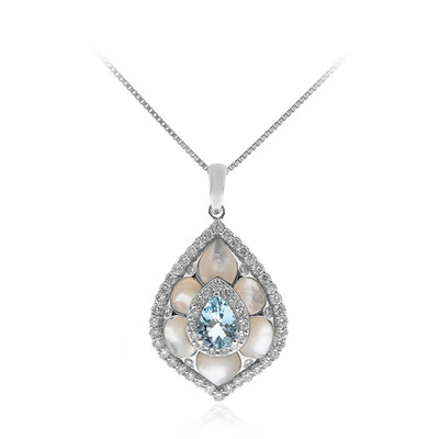 14K AAA Brazilian Aquamarine Gold Necklace (CIRARI)