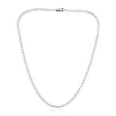 White Topaz Silver Necklace