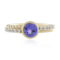 9K AAA Tanzanite Gold Ring (de Melo)