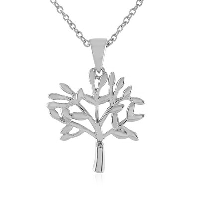 I4 (J) Diamond Silver Necklace