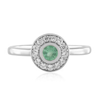Russian Emerald Silver Ring