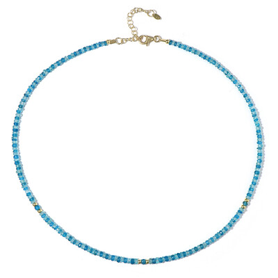 Neon Blue Apatite Silver Necklace