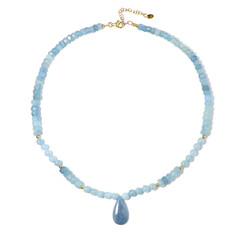 Aquamarine Silver Necklace