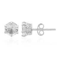 White Topaz Silver Earrings
