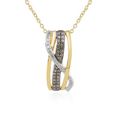 I3 Champagne Diamond Silver Necklace