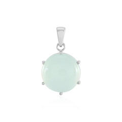 Aqua Chalcedony Silver Pendant