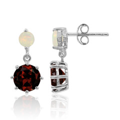 Garnet Silver Earrings