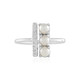 White Freshwater Pearl Silver Ring