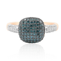14K I1 Blue Diamond Gold Ring