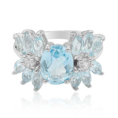 Sky Blue Topaz Silver Ring