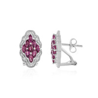 Rhodolite Silver Earrings
