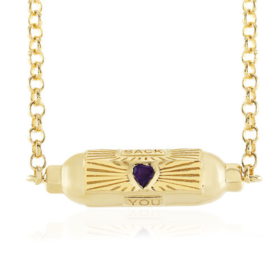 Zambian Amethyst Silver Necklace (M de Luca)
