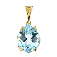 9K Sky Blue Topaz Gold Pendant