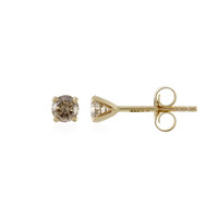 9K I1 Brown Diamond Gold Earrings