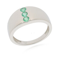 Zambian Emerald Silver Ring