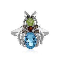 Swiss Blue Topaz Silver Ring