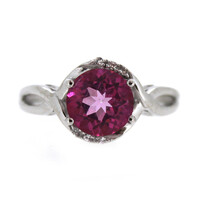 Flamingo Topaz Silver Ring