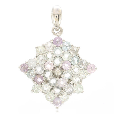 Cuprian Tourmaline Silver Pendant