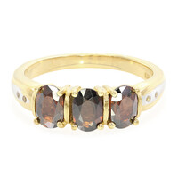 Chocolate Zircon Silver Ring