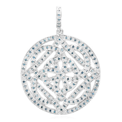 Fancy Diamond Silver Pendant