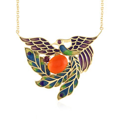 Carnelian Silver Necklace (Adela Silber)
