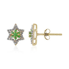 9K Tanzanian Tsavorite Gold Earrings (Adela Gold)
