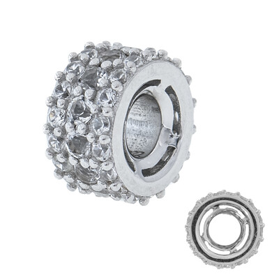 White Topaz Silver Pendant (MONOSONO COLLECTION)