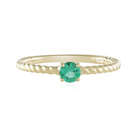 9K Russian Emerald Gold Ring