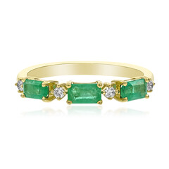 14K AAA Zambian Emerald Gold Ring (CIRARI)