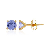 9K Unheated Tanzanite Gold Earrings