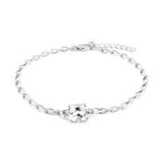 White Topaz Silver Bracelet