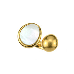 Mother of Pearl Silver Ring