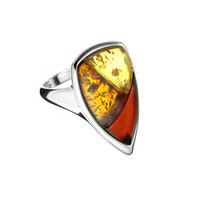 Baltic Amber Silver Ring