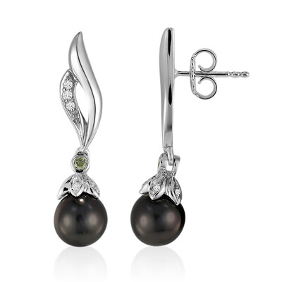 Tahitian Pearl Silver Earrings (TPC)