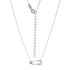 Zircon Silver Necklace (Adela Silber)
